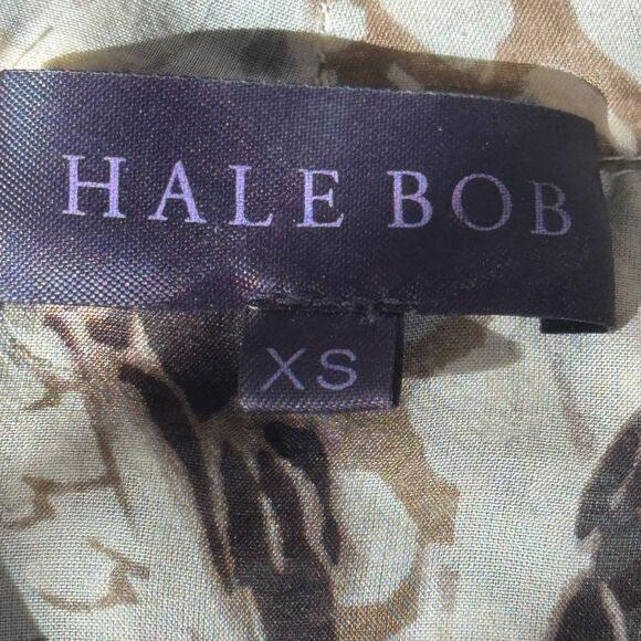Hale Bob 100% Silk Chiffon Self Tie Blouse Sz XS - Picture 5 of 7